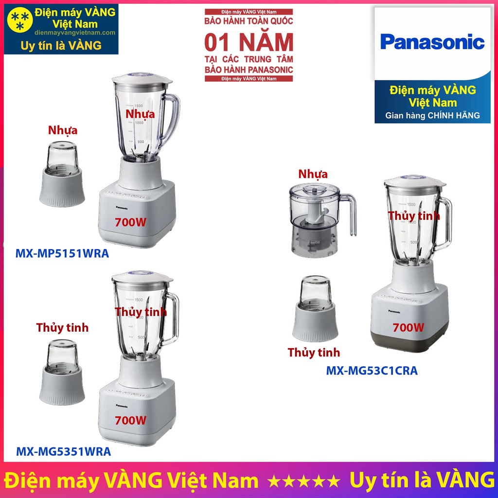 Máy xay sinh tố Panasonic MX-MP5151WRA MX-MG5351WRA MX-MG53C1CRA - Hàng chính hãng