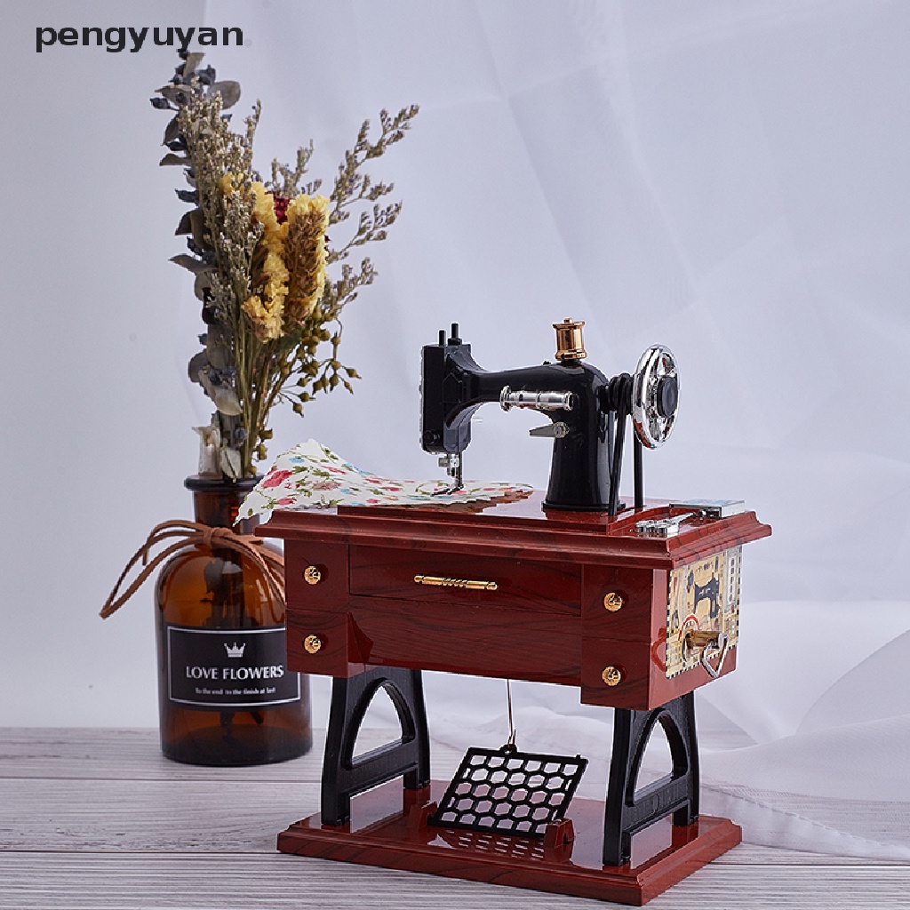 Hộp Nhạc Hình Máy May Dùng Trang Trí Nhà Cửa Phong Cách Retro