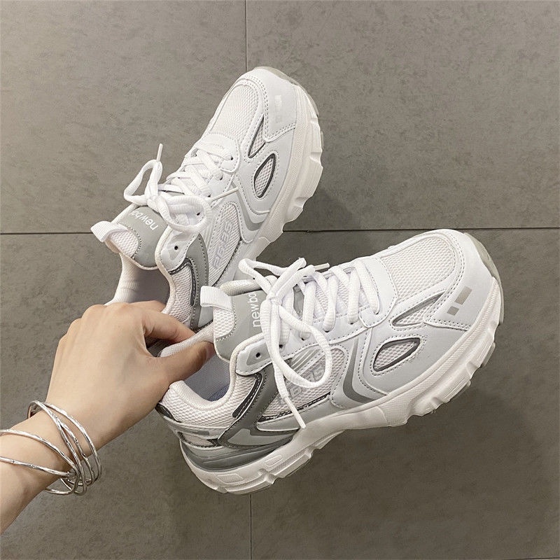 Giày Thể Thao Phối Lưới Thoáng Khí Phong Cách retro