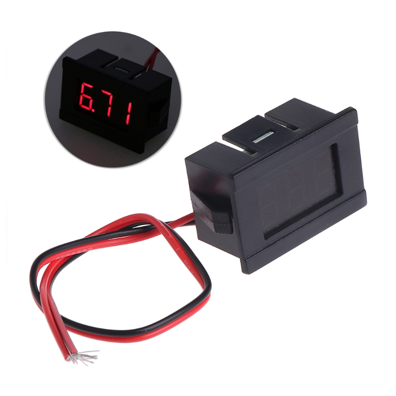 Vôn Kế Điện Tử Mini Màn Hình LED 4.5-30v