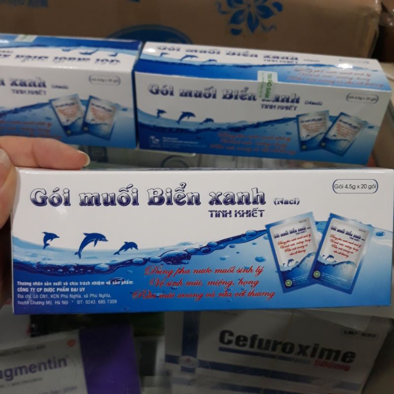 Gói muối biển xanh hộp 20 gói