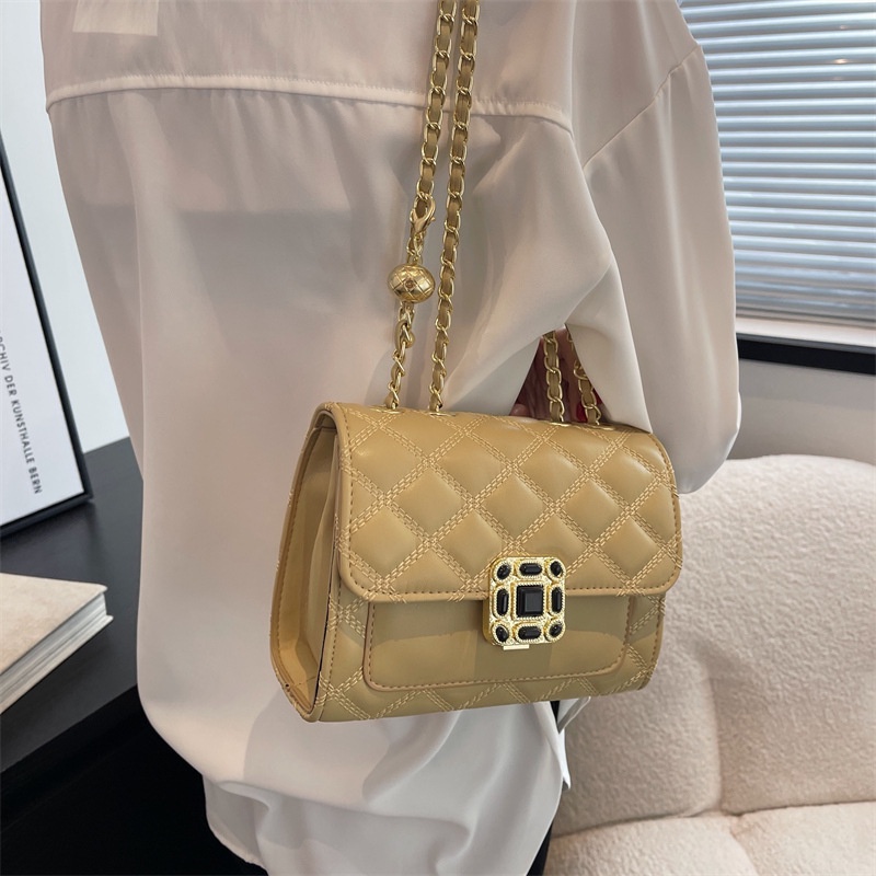 IELGY Túi Đeo Chéo Dáng Vuông Nhỏ Màu Trơn Thời Trang Cho Nữ