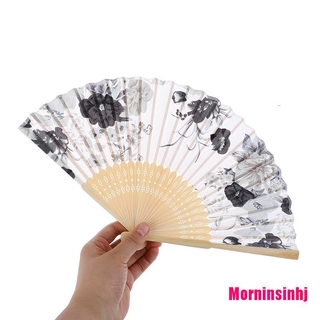 Quạt gấp bằng lụa phong cách Trung Quốc Nhật Bản
