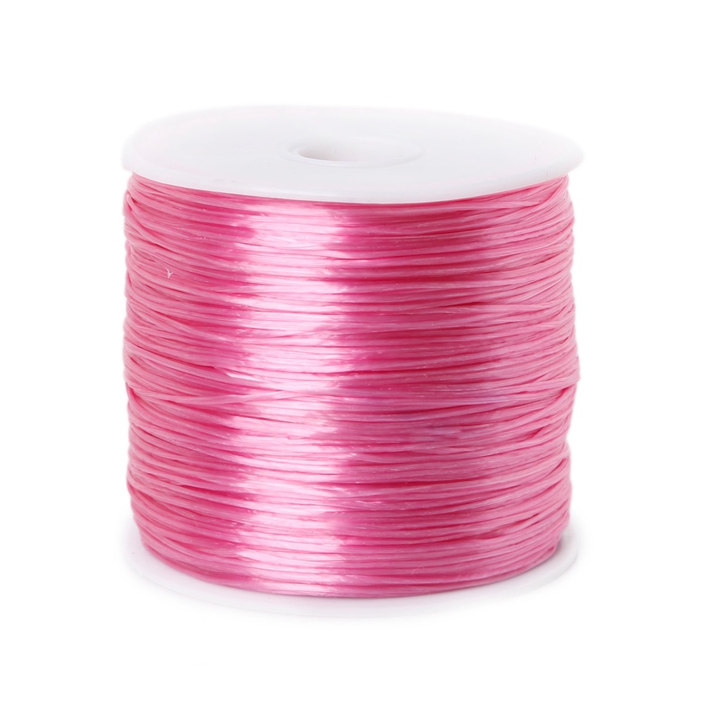 Cuộn dây cao su co giãn đường kính 0.7mm 50m dành cho làm đồ trang sức DIY