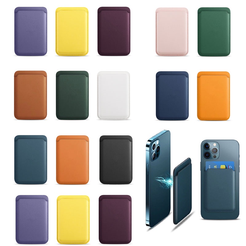 Bao Da Điện Thoại Có Ngăn Đựng Thẻ Từ Tính Cho iPhone 14 13 12 Pro Max 14 13 12 Mini