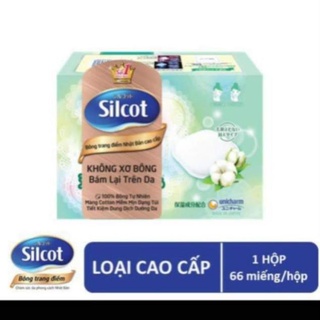 Combo 2 bông tẩy trang silcot cao cấp 66 miếng/hộp