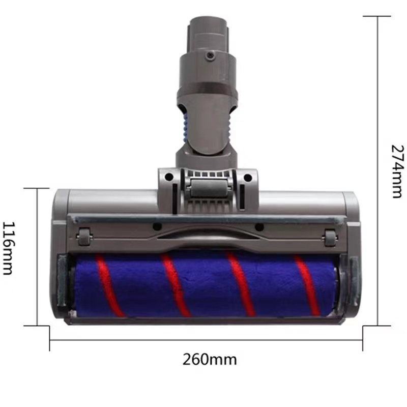 Thích hợp cho máy hút bụi không dây Dyson v7 v8 v10 v11 v15 với phụ kiện đầu làm sạch thay thế chổi lăn mềm LED