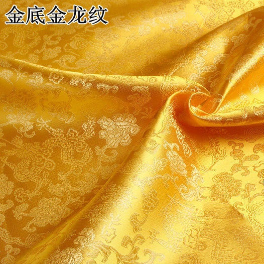 Tấm Vải Lụa Thổ Cẩm Họa Tiết Rồng Dùng May Sườn Xám / Hán Phục / Hán Phục