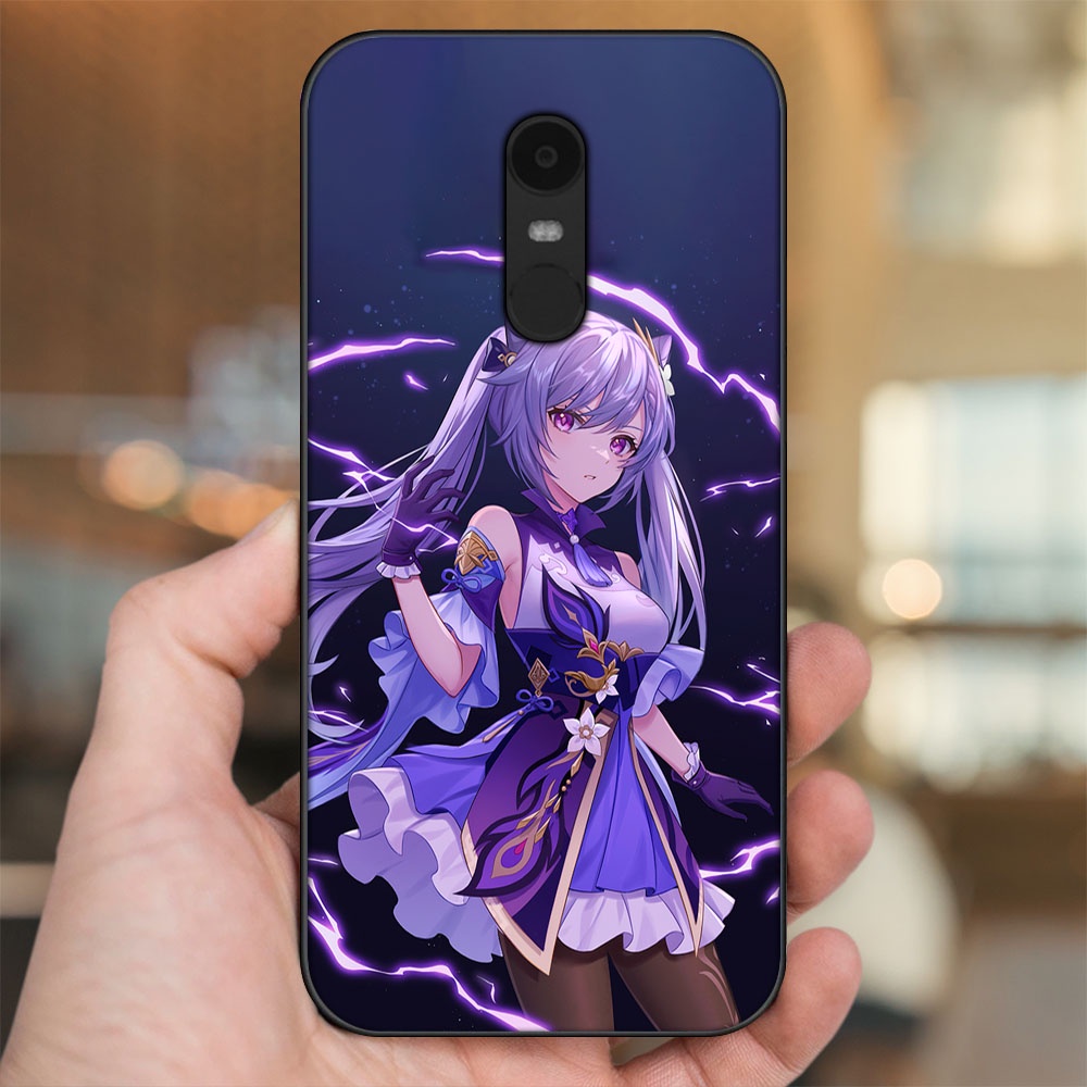 Ốp lưng Xiaomi Redmi 5 Plus viền đen in hình Keqing Genshin Impact