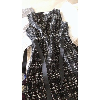 ORDER || Váy Ba Lỗ Dạ Tweed Eo Buộc Dây || Ảnh thật