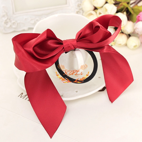 Dây buộc tóc đính nơ ruy băng lớn phong cách Hàn Quốc xinh xắn thời trang cho nữ