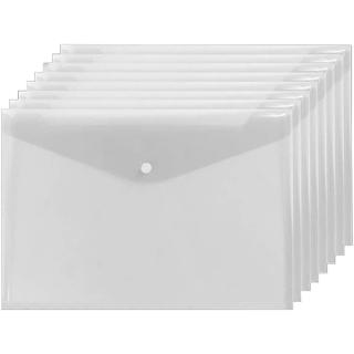 12 chiếc Hộp đựng hồ sơ chống nước PP trong suốt có nút bấm