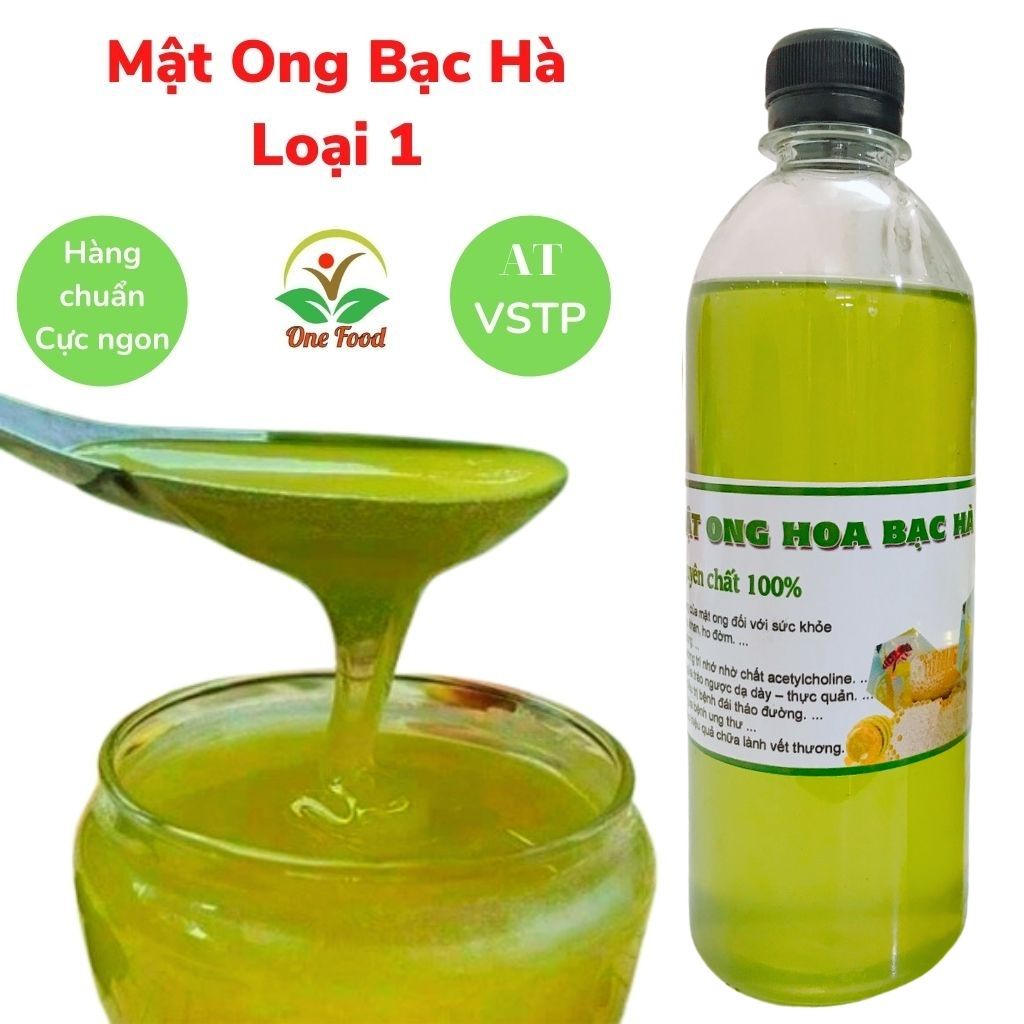 Mật ong Bạc Hà Nguyên Chất Chuẩn Loại 1 - MẬT ONG RỪNG Ngon Rất Tốt Cho Sức Khỏe 100ml, OneFood68