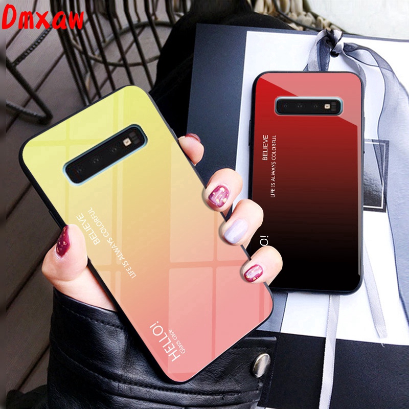 Ốp lưng hiệu ứng chuyển màu nhiều mẫu mã cho điện thoại Samsung Galaxy S10 S9 S8 Plus S10+ S10 S10e 5G S9+ S8+