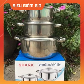 Bộ 3 nồi Inox cao cấp Shark Thái Lan