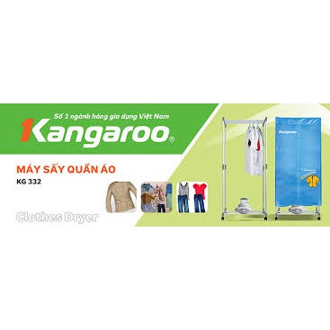 Máy sấy quần áo Kangaroo KG332 (KG-332) 4kg 1000W bảo hành 12 tháng