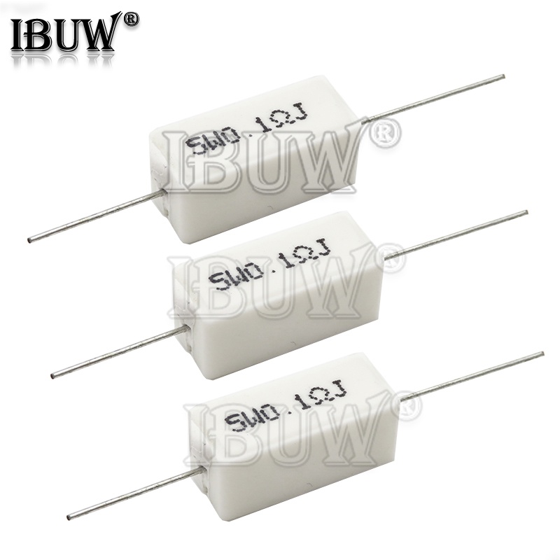 Set 10 Điện Trở 5W 0.1~10K ohm 0.33R 1R 10R 100R 0.22 0.33 1 10 100 1K 10K ohm Chuyên Dụng