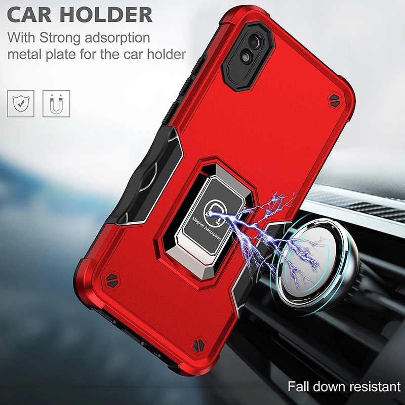 Armor Phone Case Xiaomi Mi 11T 11T Pro Poco X4 Pro 5G Poco X3 X3 Pro Poco M4 Pro 4G Redmi 9A Redmi 9 Shockproof Kickstand Protective Cover Back Case