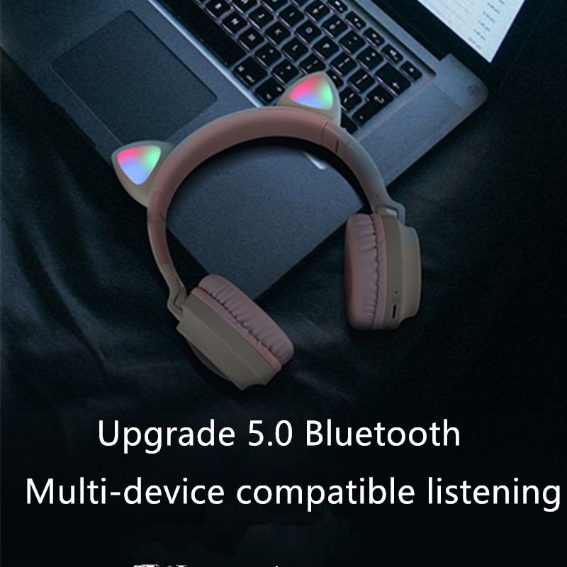 Tai nghe Mèo Bluetooth 5.0 không dây PULIERDE FG28C có đèn LED | BigBuy360 - bigbuy360.vn