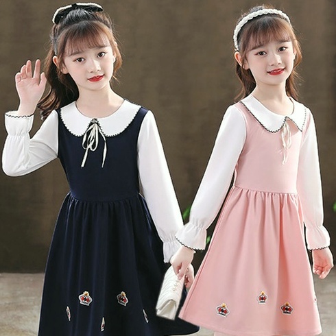 Đầm Công Chúa Mùa Thu Phong Cách Hàn Quốc Mới Cho Bé Gái 3-14 Tuổi sk