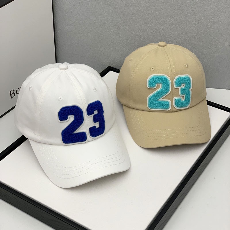 Mũ lưỡi trai bóng chày mềm chống nắng in số 23 phong cách xuân hè thường ngày dễ phối đồ thời trang Hàn Quốc cho nam