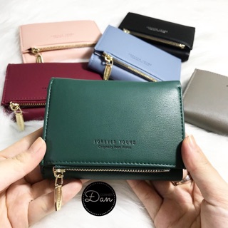 Ví bóp ngắn cầm tay Forever Young dây kéo vàng chính hãng Weichen- Góc của Đan