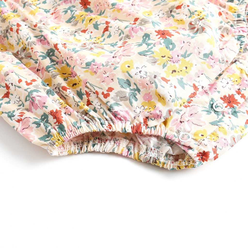 Áo Liền Thân SANLUTOZ Cotton Họa Tiết Hoa Phong Cách Công Chúa Cho Bé