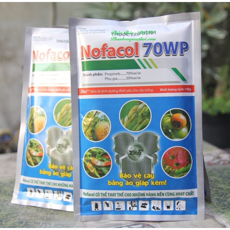 TRỪ BỆNH CHO HOA HỒNG, HOA LAN, CÂY CẢNH NOFACOL 70WP GÓI 100G