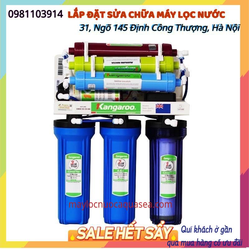 Máy Lọc Nước Kangaroo Kg104 👉 Máy Kangaroo 7 cấp Không Tủ 👉 Máy Lọc Để Gầm