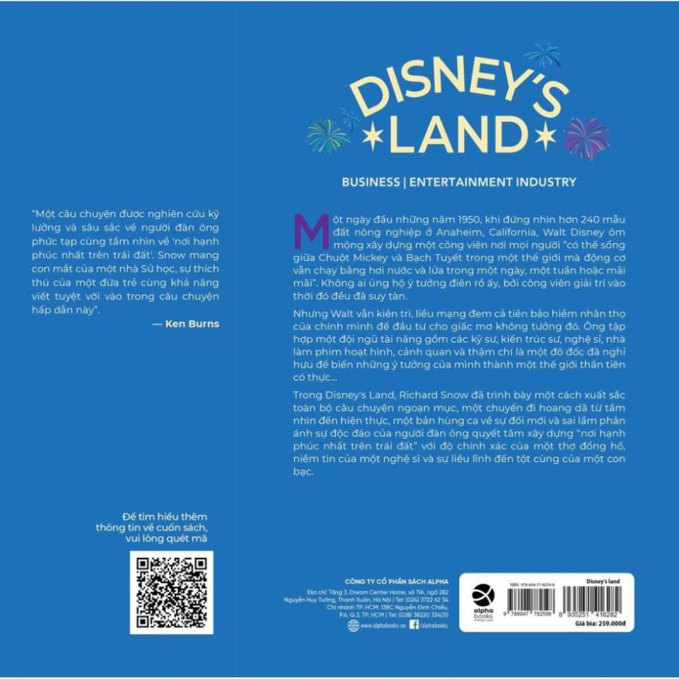 Sách - Disney’s Land [AlphaBooks]