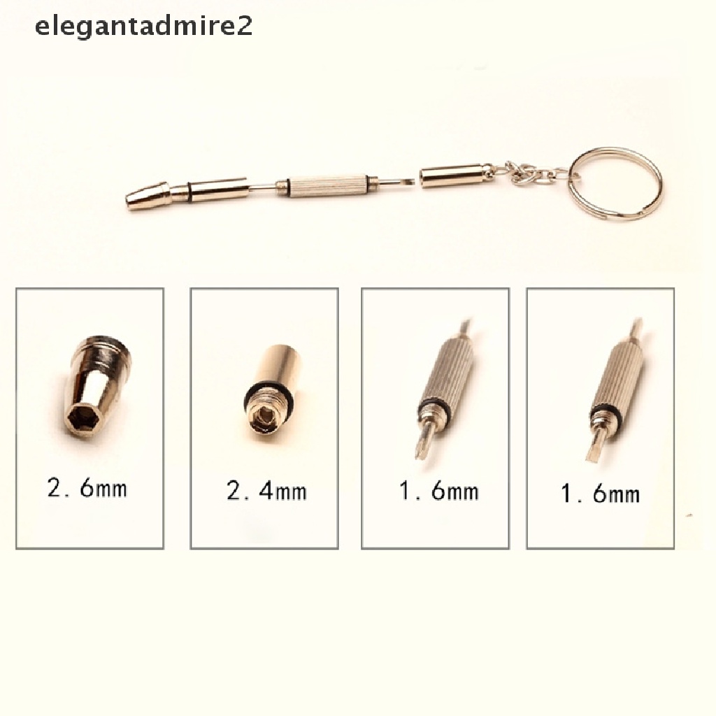 Tua Vít Sửa Chữa Mắt Kính 4 Trong 1 Có Móc Khóa Thời Trang