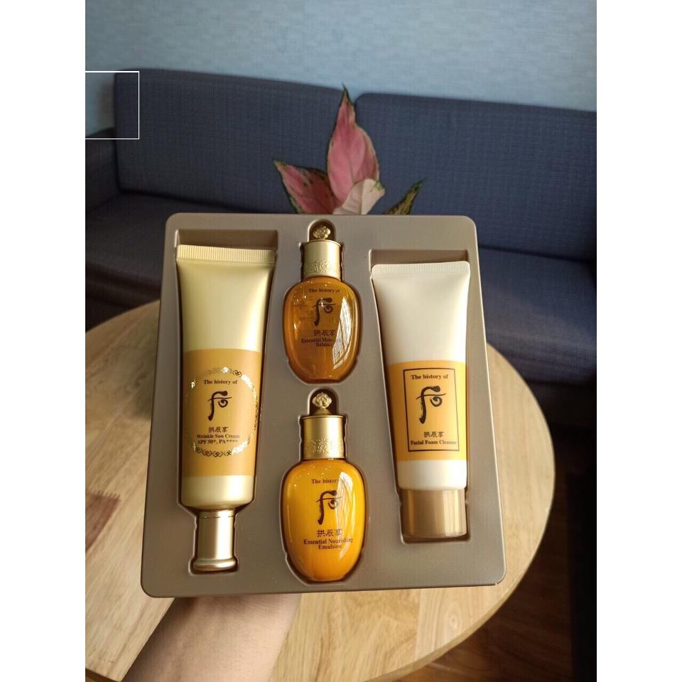 Sét Kem chống nắng +chống nhăn Whoo vàng 50ml- Mỹ phẩm Hàn Quốc chính hãng Spx