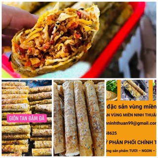 (HOT !!!) 10 BÁNH TRÁNG RUỐC CUỘN CHÀ BÔNG HÀNH PHI ĐẶC SẢN CỰC KÌ NGON