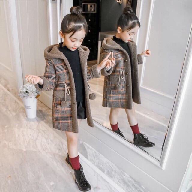 Áo dạ bé gái