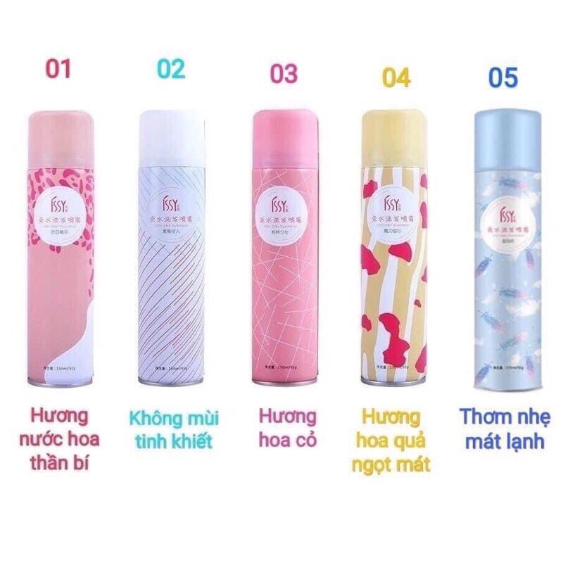 Dầu Gội Khô Issy Dạng Xịt Không Bết Dính Giúp Tóc Bồng Bềnh Mượt Mà 150ml (queen)