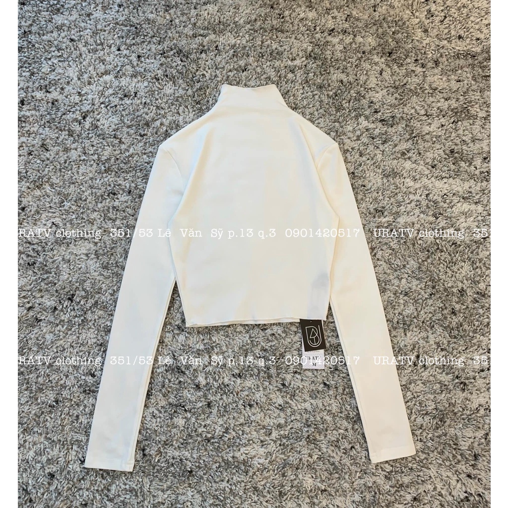 [ẢNH THẬT-CÓ SẴN] Croptop tay dài cổ 3 phân Uratv