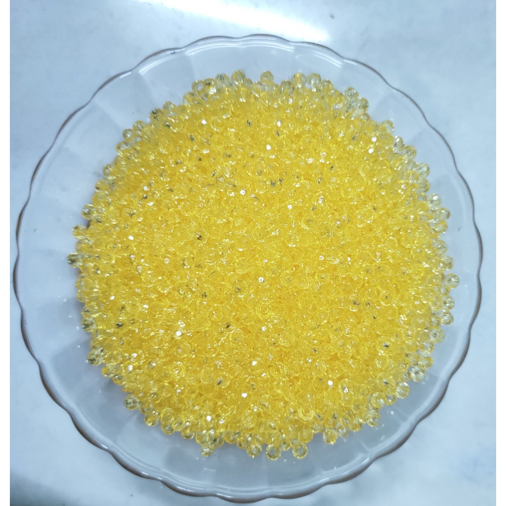 10/25/50gam hạt nhựa bánh cam size 4mm trong suốt nhiều màu