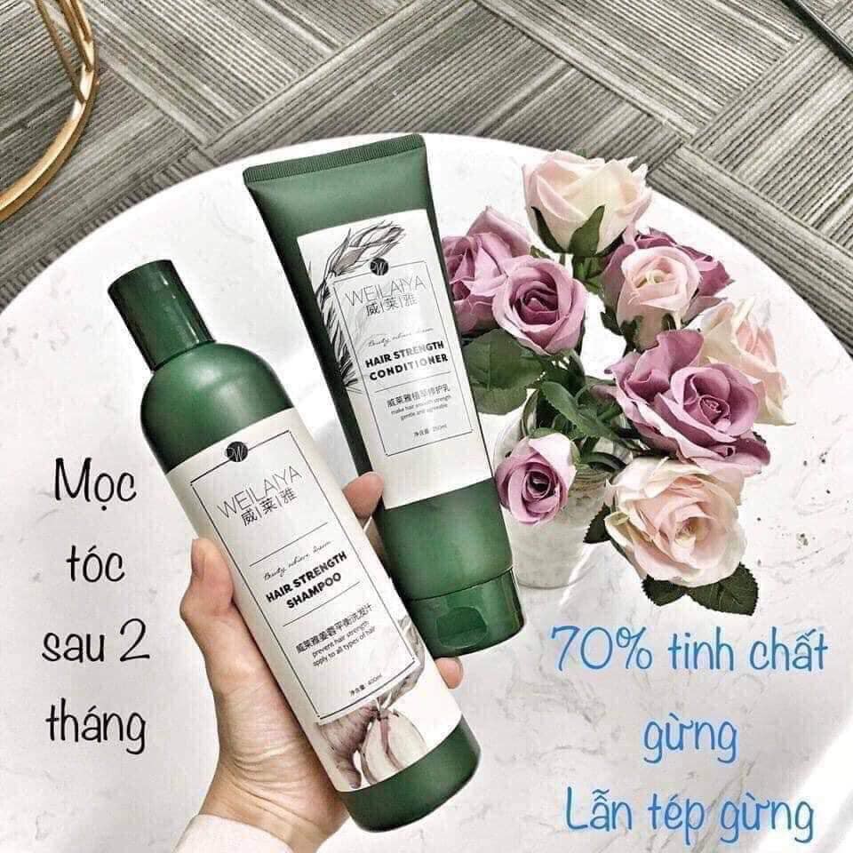 (Tặng gội xả mini 20ml) Dầu gội xả gừng Weilaiya mẫu mới 400ml/250ml