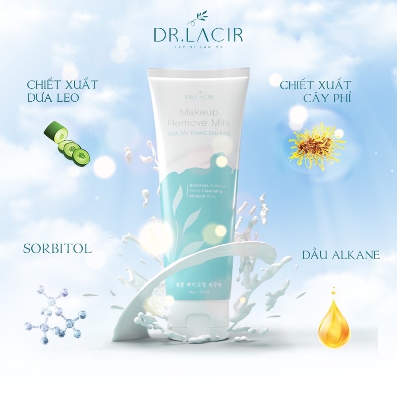[GIÁ NIÊM YẾT 250K GIẢM CÒN 129K] SỮA TẨY TRANG DỊU NHẸ DR.LACIR | BigBuy360 - bigbuy360.vn