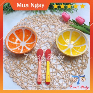 Bát ăn dặm hình quả cam,quả chanh 250ml cho bé