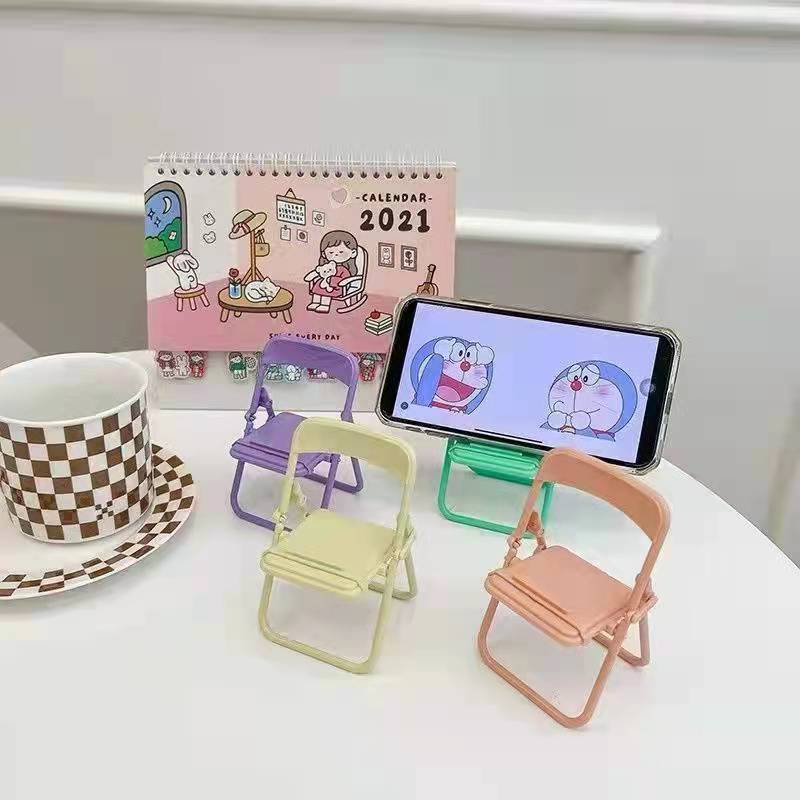 Giá Đỡ Điện Thoại/Máy Tính Bảng Mini Màu Macaron Dễ Thương Tiết Kiệm Không Gian