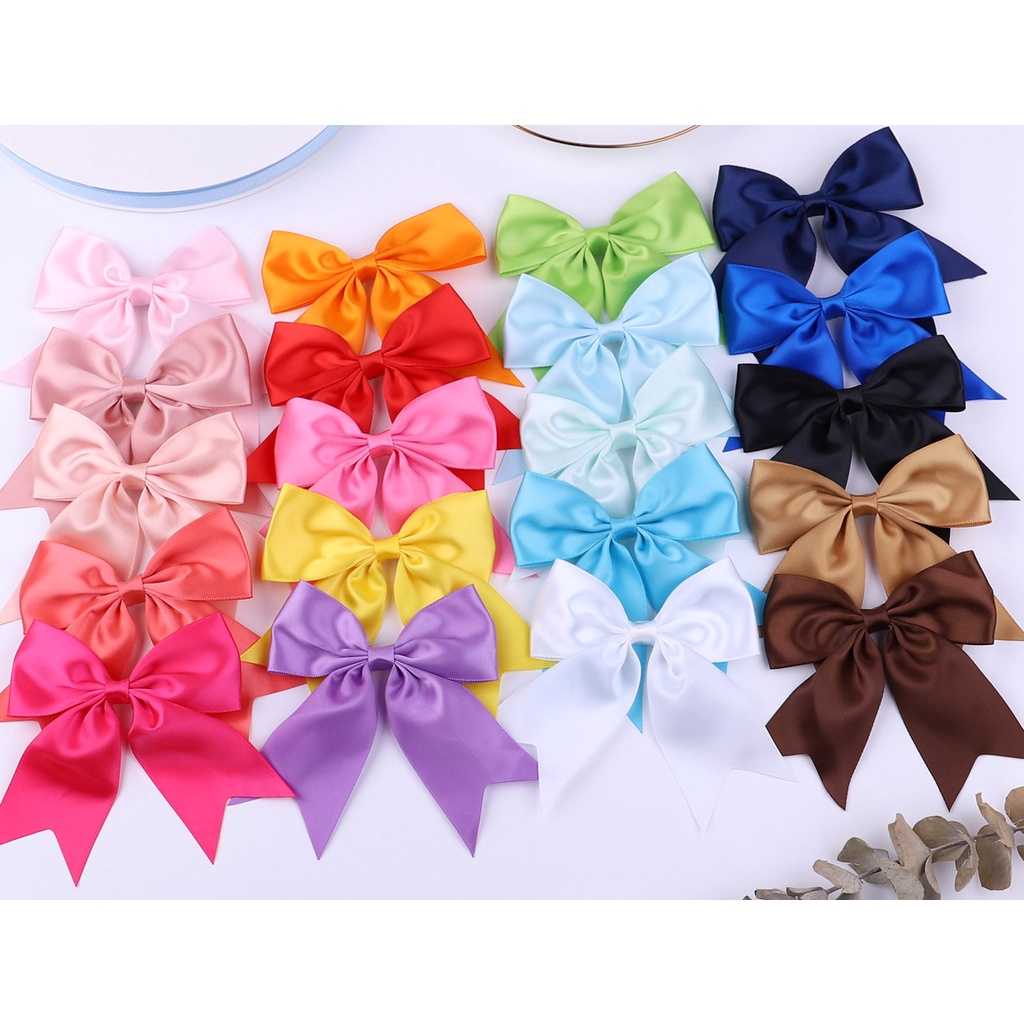 Set 2 kẹp tóc nơ KIDSBOWS màu trơn đơn giản thời trang xinh xắn cho bé gái