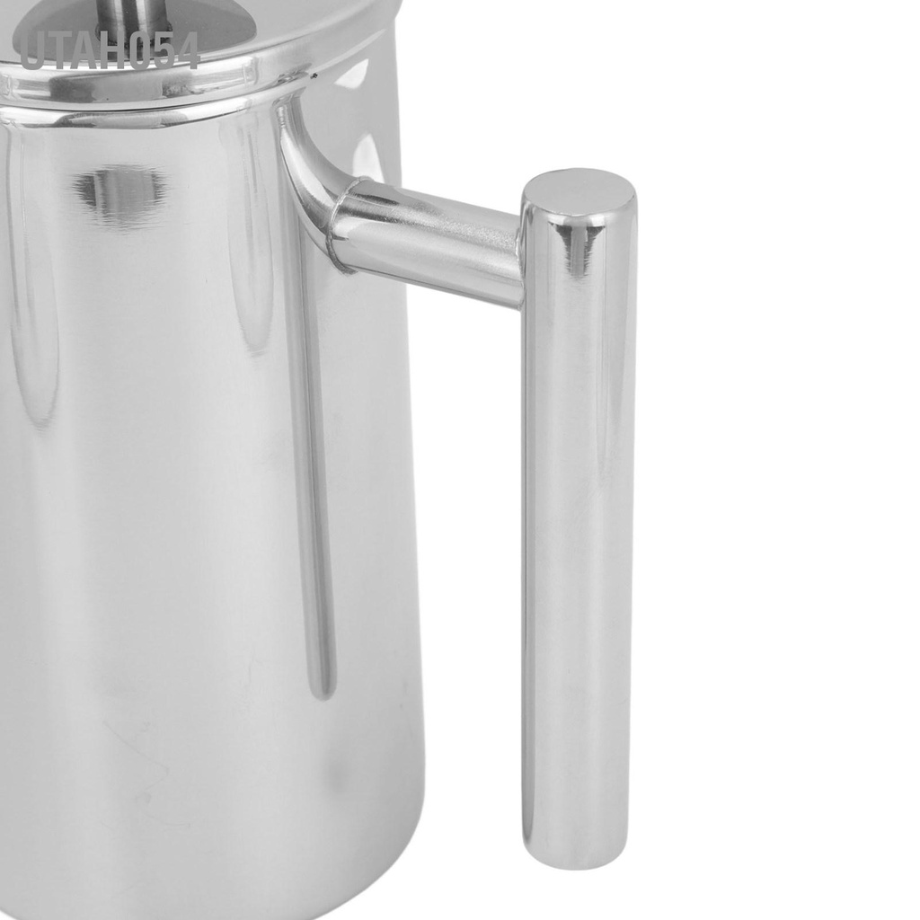 [Hàng HOT] Bình French Press- Bình pha cà phê kiểu Pháp bằng thép không gỉ Hai lớp cho Du lịch cắm trại ngoài trời tại nhà【Utah054】