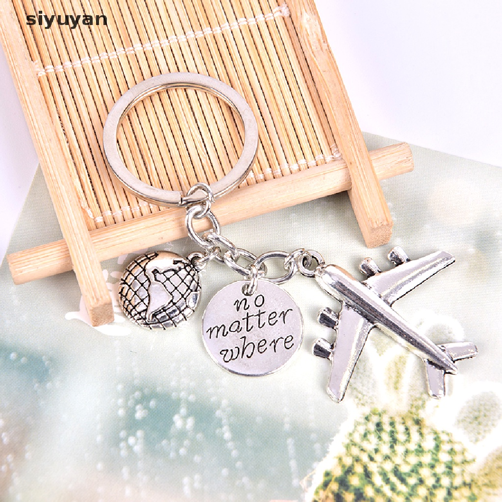 Móc khóa hình máy bay hợp kim DIY thời trang chất lượng cao