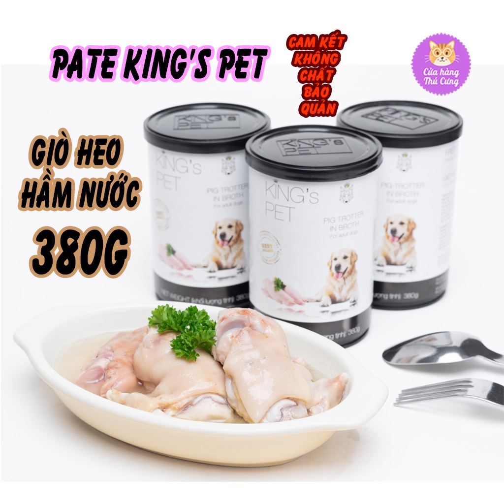 PATE KING’S PET - PATE CHO CHÓ MÈO CON 4 Vị  - LON 380g