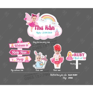 Combo chibi sinh nhật cho bé trai, bé gái