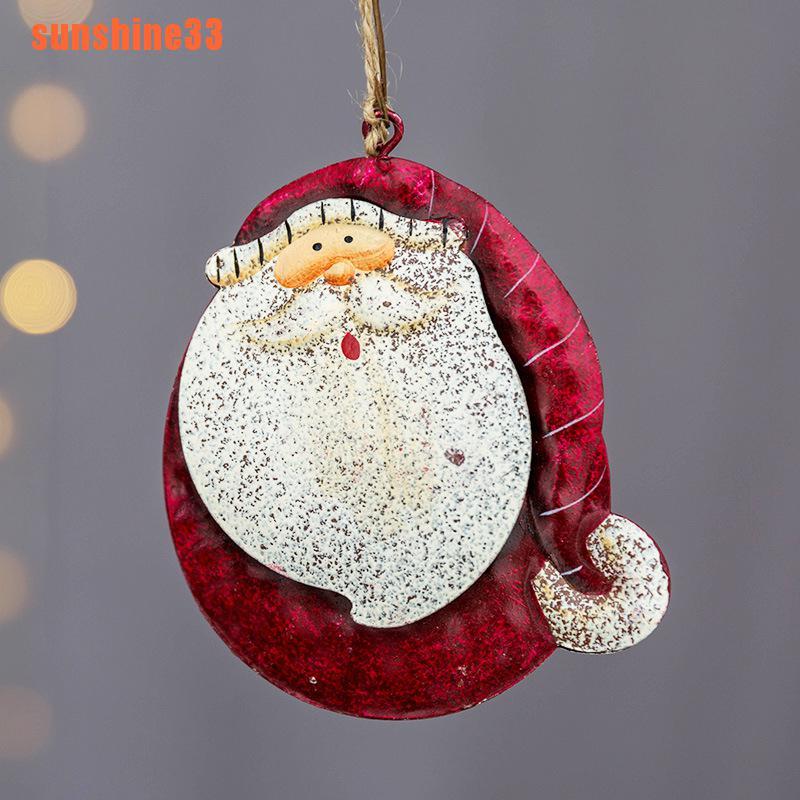 Phụ Kiện Treo Trang Trí Giáng Sinh Hình Người Tuyết / Ông Già Noel Bằng Sắt