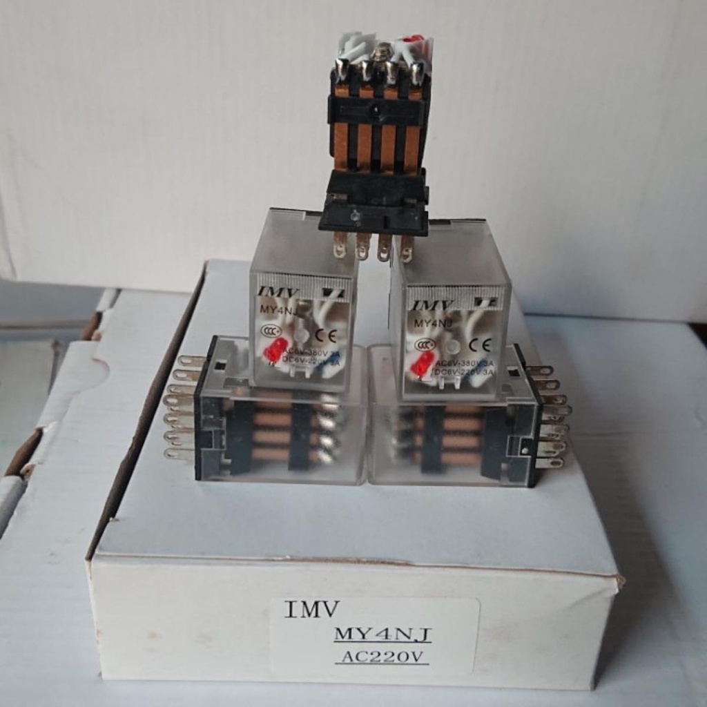 Relay MY4N-J  rơ le trung gian 14 chân dẹp nhỏ điện áp 12VDC, 24VDC, 220VAC chất lượng tốt
