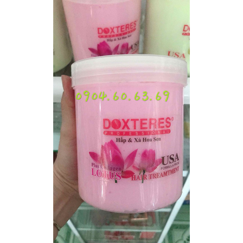 Dầu Hấp &amp; Xả Bơ Tươi và Hoa Sen 1000ml