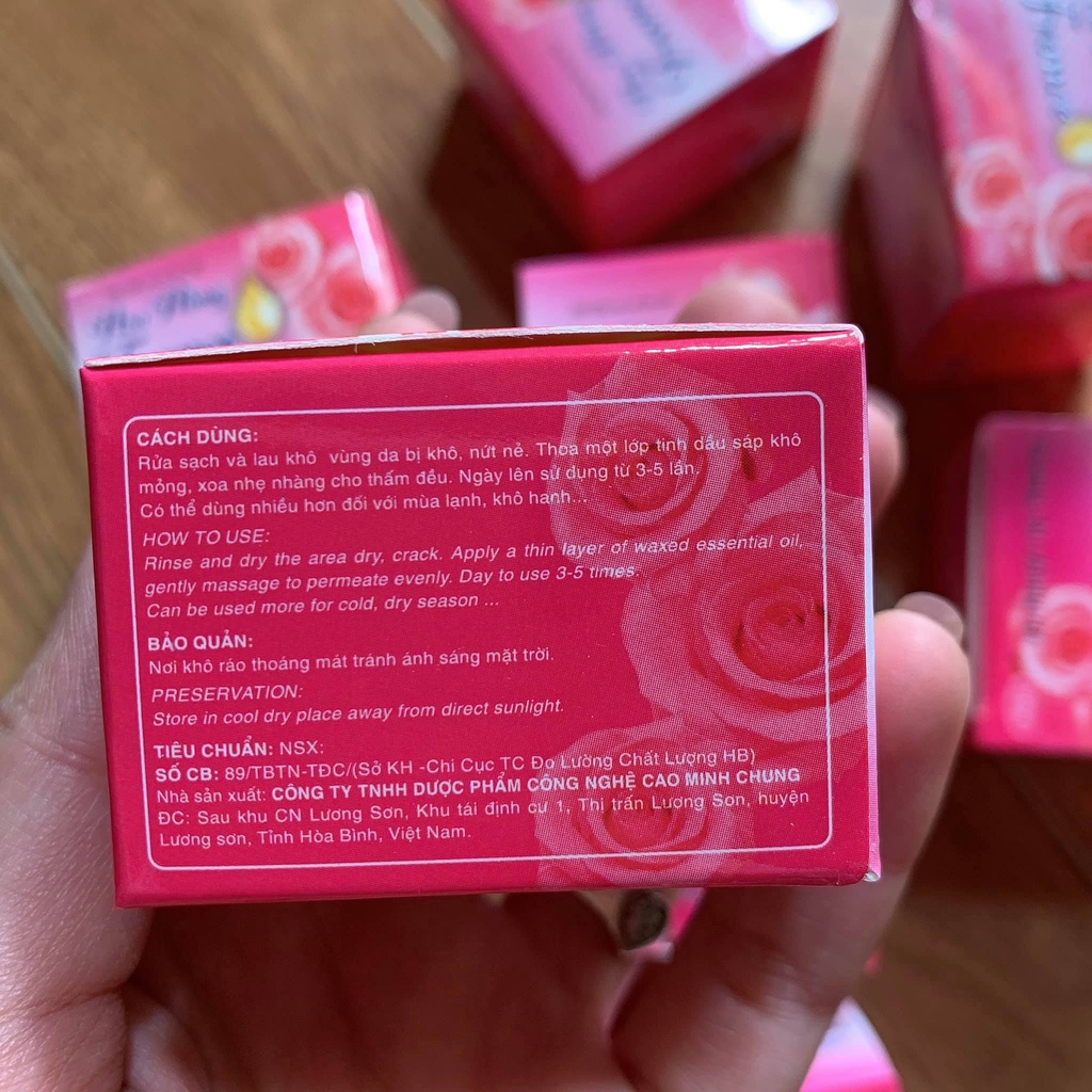 Tinh Dầu Sáp Khô Hoa Hồng Dưỡng Da Chống Nẻ